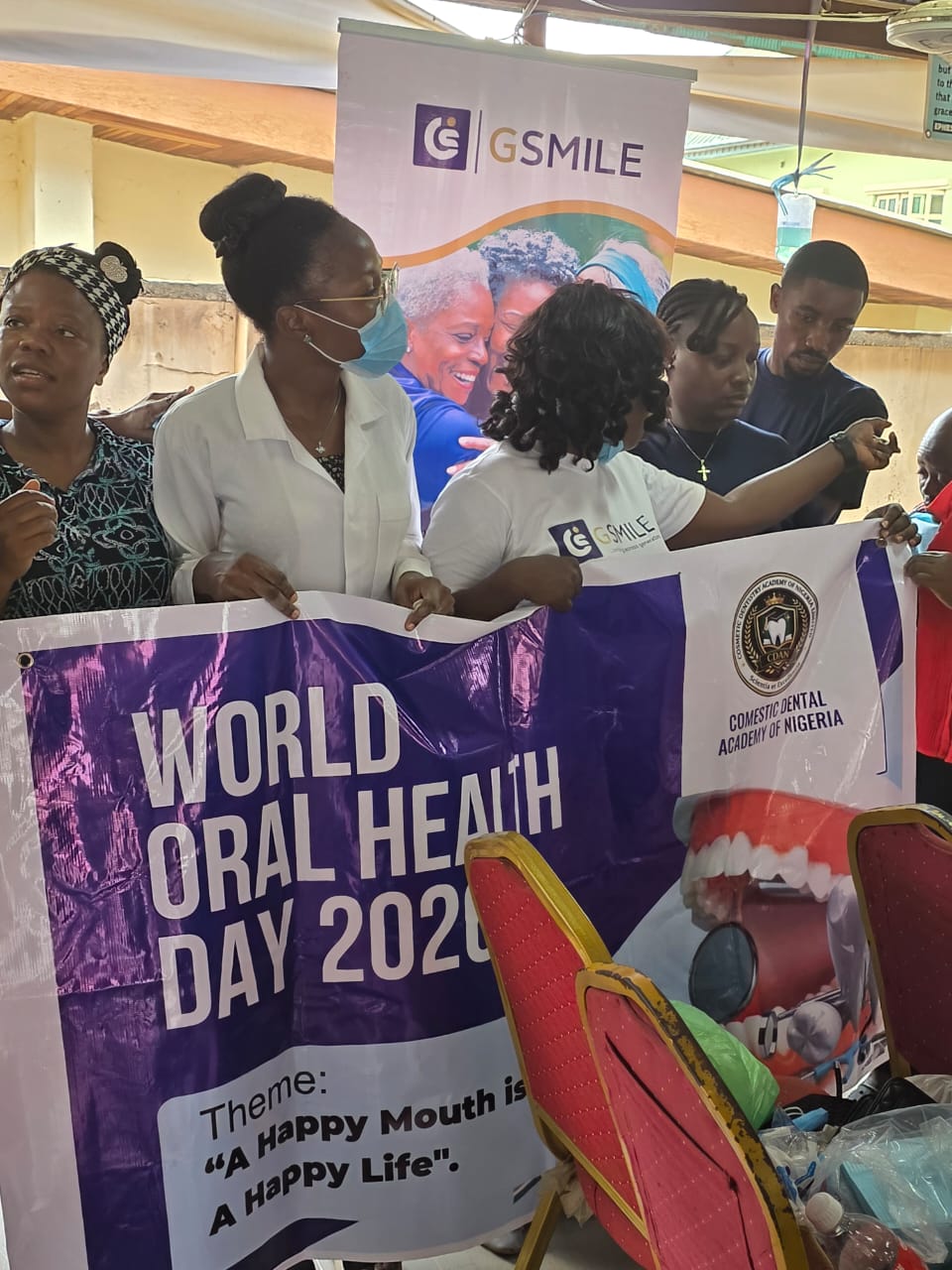 GSMILE banner and CDAN at World Oral Health Day